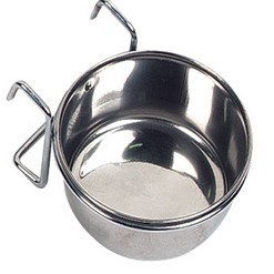 Eetpot inox met haak 12cm